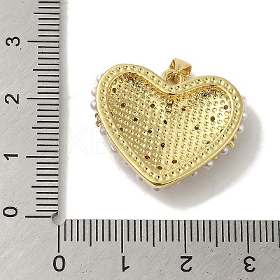 Rack Plating Brass Micro Pave Cubic Zirconia Pendants KK-P272-06G-1