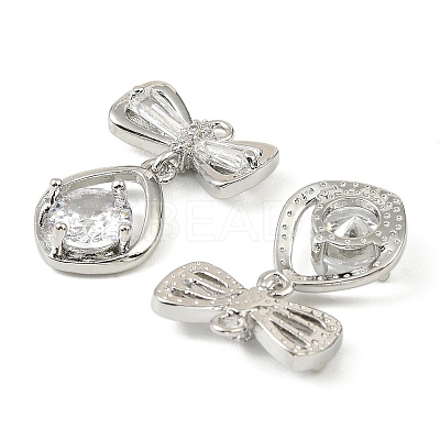 Brass Micro Pave Cubic Zirconia Pendants LS-KK-C107-20B-P-1