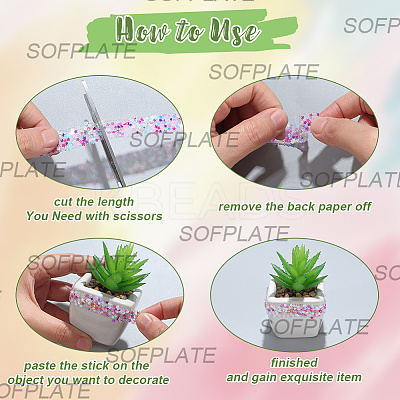 5M Self Adhesive Resin Star Tape DIY-SP0004-56C-1