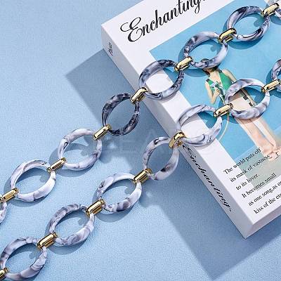 Handmade Imitation Gemstone Style Link Chains AJEW-J034-01D-1