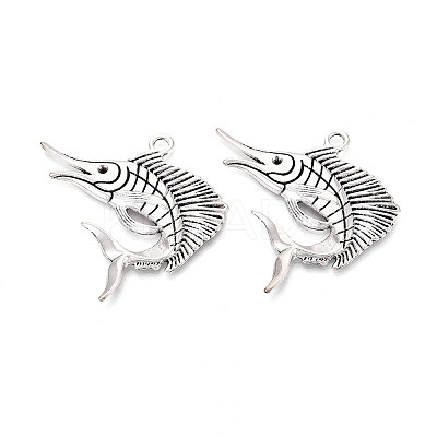 Tibetan Style Alloy Big Pendants TIBE-N014-01AS-1