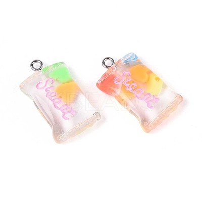 Transparent Resin Pendants RESI-T056-06-1