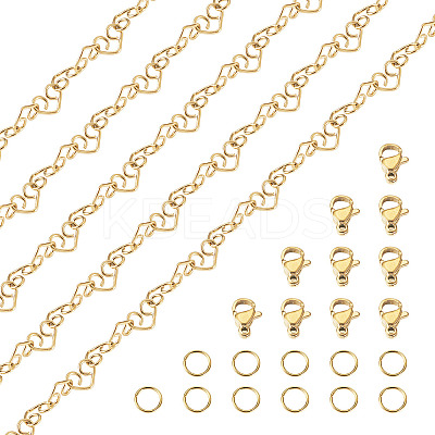 DIY 304 Stainless Steel Chain Necklace Making Kits DIY-TA0012-14-1