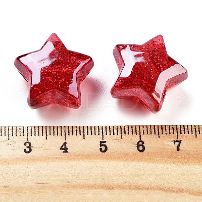 UV Plating Acrylic European Large Hole Beads OACR-S142-02-1