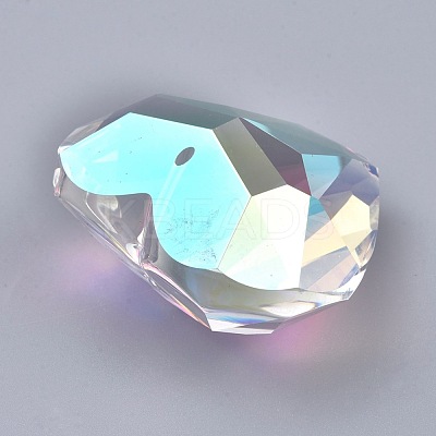 K9 Glass Rhinestone Pendants X-GLAA-Q087-06-1