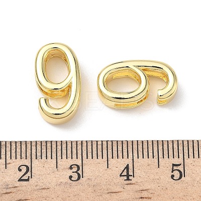 Brass Slide Charms KK-L253-15G-09-1
