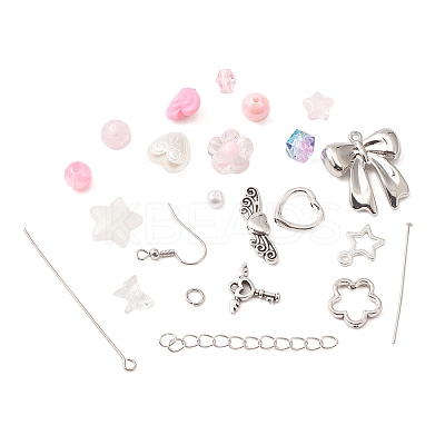 DIY Pink Earring Making Kit DIY-FS0004-78-1