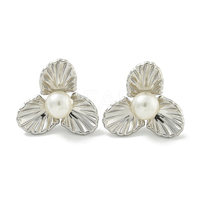 Flower 304 Stainless Steel Stud Earrings EJEW-G400-18P-1