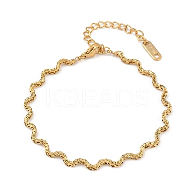 304 Stainless Steel Rope Chain Bracelets for Women BJEW-C129-07G-1