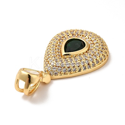 Brass Micro Pave Cubic Zirconia Pendants KK-H433-47G-1