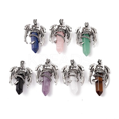 Natural Mixed Stone Pointed Big Pendant FIND-E023-02AS-1