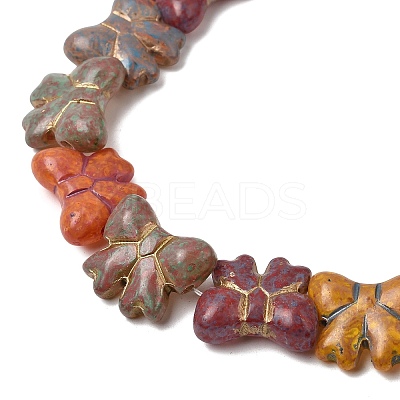 Painted Glass Beads Strands GLAA-Z021-02A-1