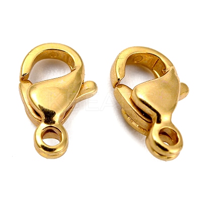 304 Stainless Steel Lobster Claw Clasps X-STAS-AB09-G-1