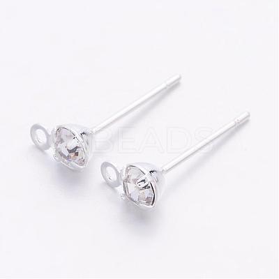 Brass Post Earring Findings X-EC592-S-1