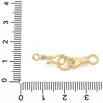 Brass Micro Pave Green Cubic Zirconia Fold Over Clasps KK-D356-15G-1