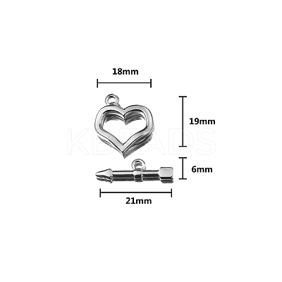 304 Stainless Steel Toggle Clasps PW-WG419A3-08-1