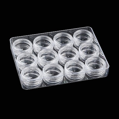 (Defective Closeout Sale:Box is Cracked )Transparent Plastic Nail Art Decorations Storage Box AJEW-XCP0002-12-1