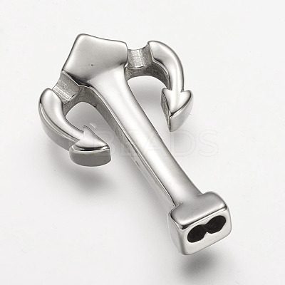 Non-Tarnish 304 Stainless Steel Anchor Hook Clasps STAS-F063-58-1