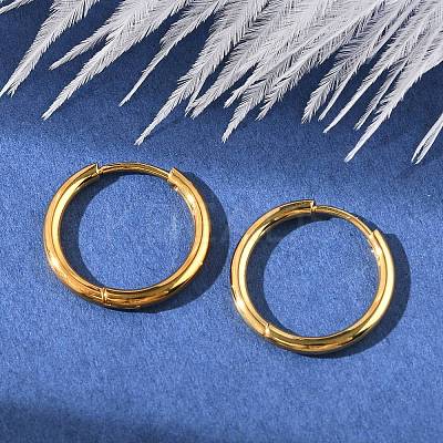 PVD Vacuum Plating 304 Stainless Steel Huggie Hoop Earrings for Women LS-EJEW-F280-07C-G-1