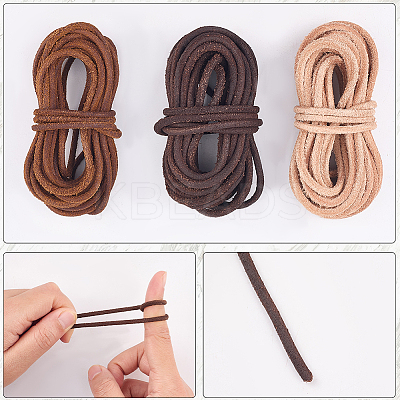 5M DIY Frosted Cowhide Leather Cord OCOR-GF0004-97C-02-1