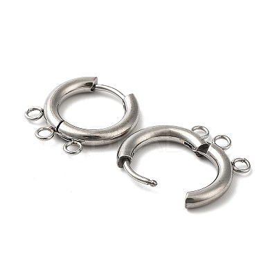 Tarnish Resistant 304 Stainless Steel Huggie Hoop Earring Findings STAS-M320-01P-1