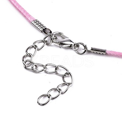 Waxed Cotton Cord Necklace Making MAK-S034-002-1