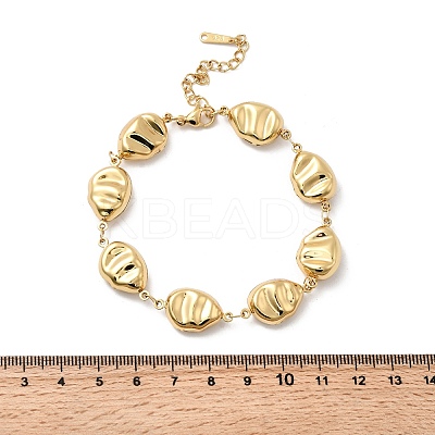 304 Stainless Steel Link Chain Bracelets BJEW-P368-01G-1