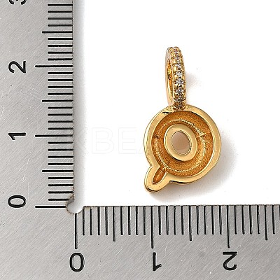 Brass Micro Pave Cubic Zirconia Pendants KK-K345-13Q-G-1
