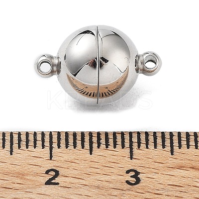 Tarnish Resistant 304 Stainless Steel Magnetic Clasps with Loops X-STAS-E006-52-01-1
