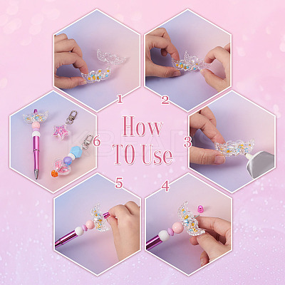 12Pcs Transparent Acrylic Beads TACR-TA0001-77C-1