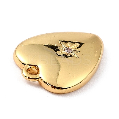 Brass Micro Pave Cubic Zirconia Charms ZIRC-I054-14G-03-1