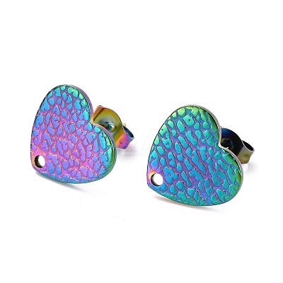 Ion Plating(IP) 304 Stainless Steel Stud Earring Findings STAS-I183-08B-M-1