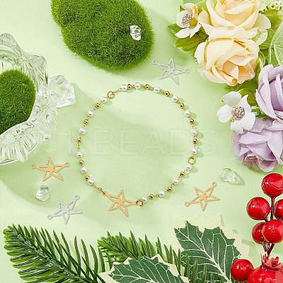 20pcs 2 Colors 201 Stainless Steel Connector Charms STAS-DC0009-25-1