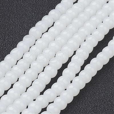 Imitation Jade Glass Beads Strands GMR4mmC26-1