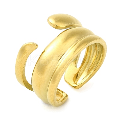 304 Stainless Steel Wide Open Cuff Rings for Women LS-RJEW-Z043-01D-1