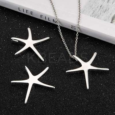 Brass Starfish/Sea Stars Pendants KK-BB11654-1