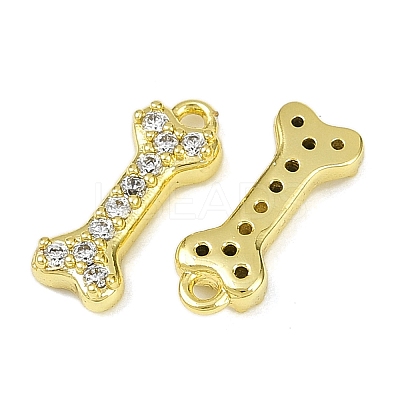 Brass Micro Pave Clear Cubic Zirconia Pendants KK-L238-03G-1