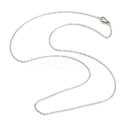 Tarnish Resistant Classic Plain 304 Stainless Steel Mens Womens Cable Chains Necklaces STAS-S029-02-1