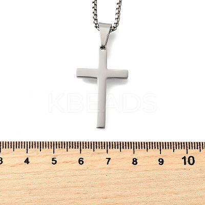 304 Stainless Steel Pendant Necklaces NJEW-P329-03B-P-1