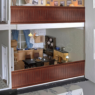 Birch & Poplar Plywood Dollhouse Wall DIY-WH0591-120A-1