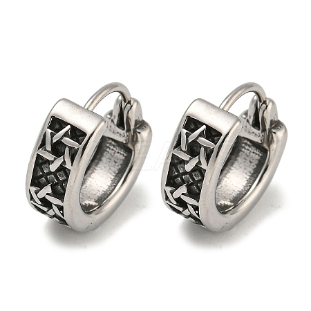 316 Surgical Stainless Steel Hoop Earrings EJEW-D096-23M-AS-1