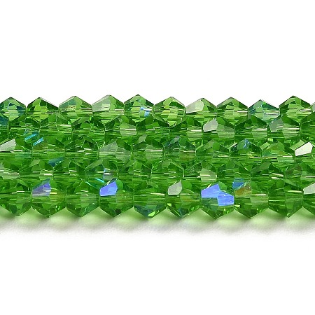Transparent Electroplate Glass Beads Strands GLAA-F029-2mm-D03-1