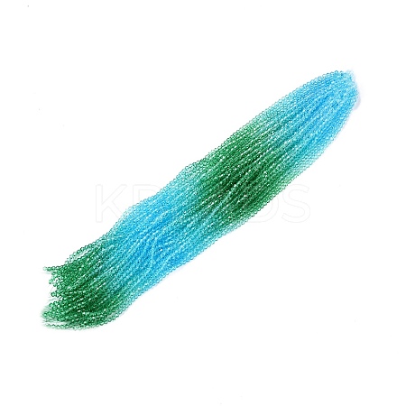 Gradient Color Baking Paint Glass Bead Strands DGLA-A039-T2mm-A018-1