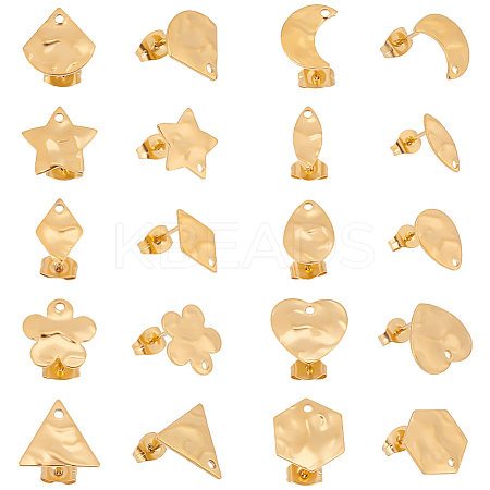 304 Stainless Steel Stud Earring Findings STAS-AN0001-05G-1