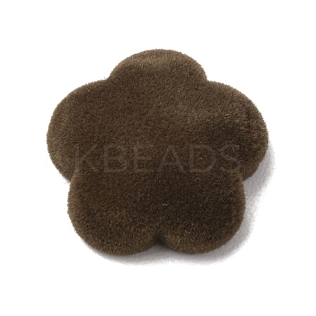 Flocking Opaque Resin Cabochons RESI-K033-07C-1