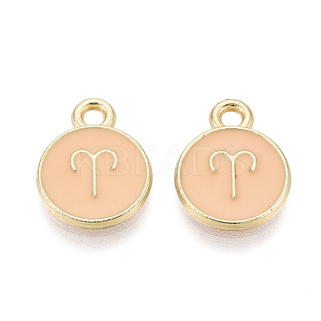 Alloy and Enamel Charms ENAM-T021-28G-1