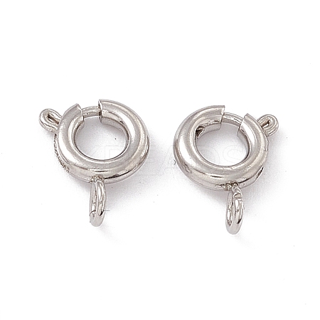 Non-Tarnish 201 Stainless Steel Spring Ring Clasps STAS-J401-LD022-6-1