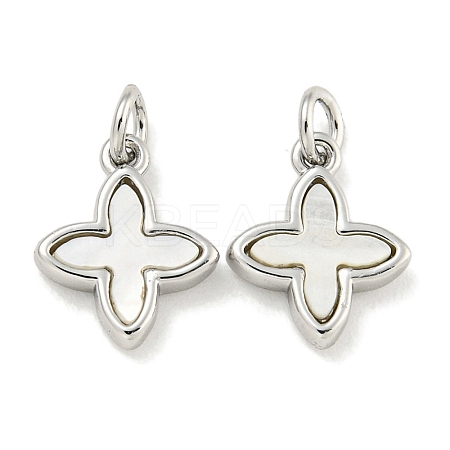 Brass with Sea Shell Charms KK-Q820-15P-1