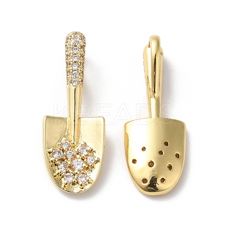 Rack Plating Brass Cubic Zirconia Pendants KK-D074-23G-1