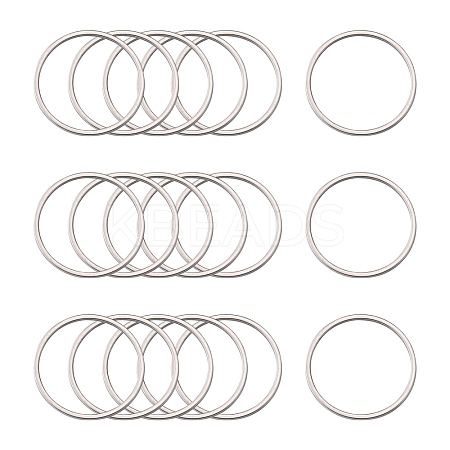Tarnish Resistant 304 Stainless Steel Linking Rings X-STAS-T047-15A-1